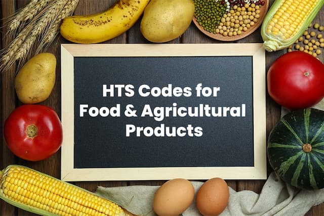 HTS Code For Food and Agriculture Products